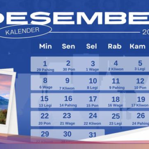 Kalender Jawa Hari Ini Weton Rabu Wage 18 Desember 2024