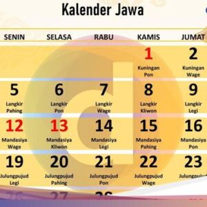 Kalender Jawa Sabtu Legi 24 Mei 2025: Keberuntungan Berencana Datang