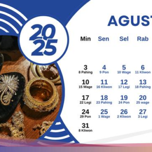 Kalender Jawa 20 Agustus 2025, Hari Ini Weton Rabu Wage