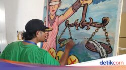 Aksi Massa Kreatif Seniman Mural Di MCC Malang Suarakan Keadilan