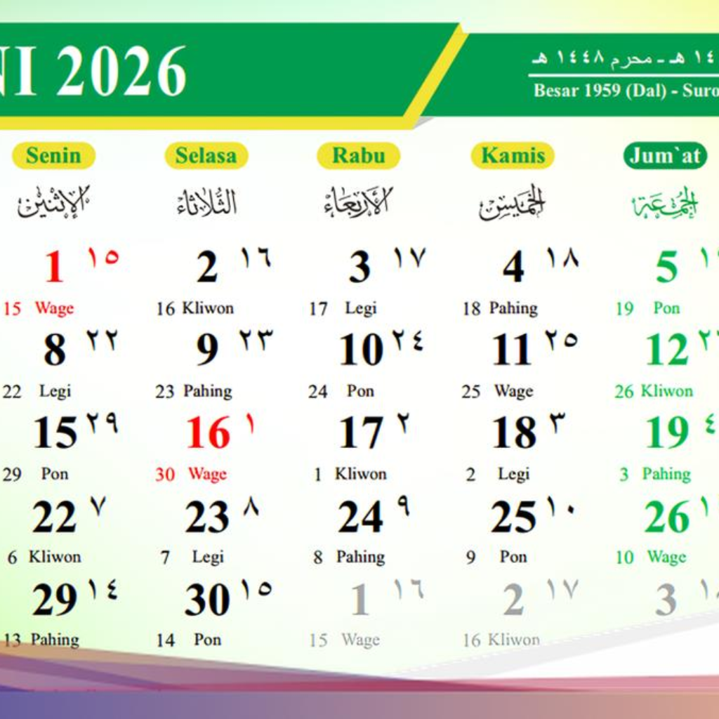 Hari Ini Malam Jumat Apa? Cek Weton Kalender Jawa 5 Juni 2026 dan Ramalannya!
