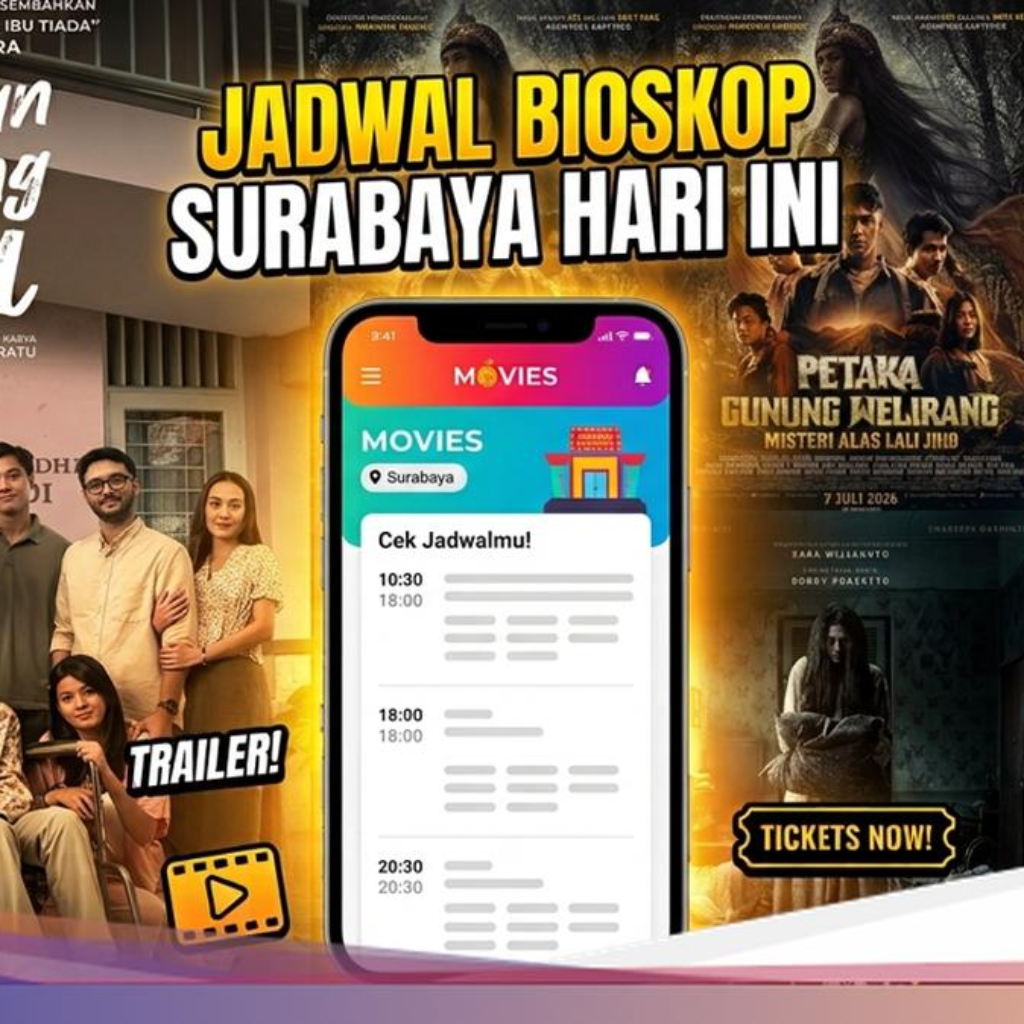 Nonton Layar Lebar Trending Hingga Bioskop Surabaya Hari Ini, Cek Jadwalnya!