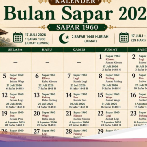Kalender Bulan Sapar 2026 dan Kebiasaan Kelompok Jawa